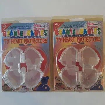 Beanie Babies TY Heart Protectors 2개 세트