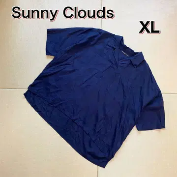 린넨 100% 블라우스 셔츠 써니클라우드 빅 사이즈 XL 네이비