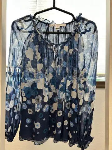 DIANE von FURSTENBERG 꽃무늬 쉬폰 튜닉 사이즈 4