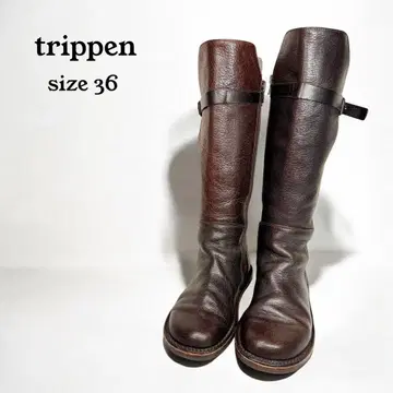 [새상품급] trippen 트리펜 롱 부츠 (23) 천연 가죽 자키 부츠