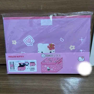 헬로키티 뚜껑 있는 수납 박스 거울 포함 보관 케이스 헤이세이 갸루