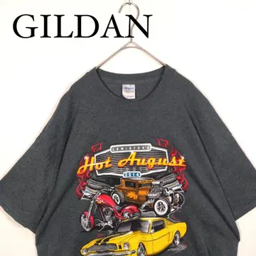 GILDAN Hot August 2014 티셔츠 XL 네이비 그레이