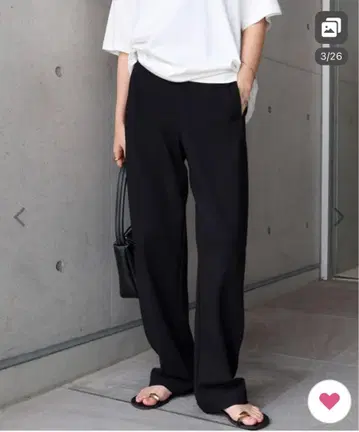 블랙 와이드 팬츠 S 사이즈