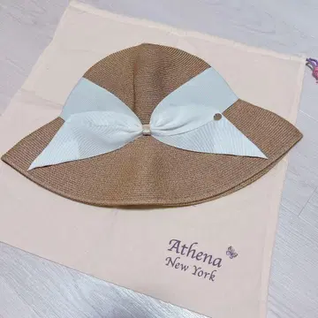 Athena New York 버킷 햇 베이지/화이트