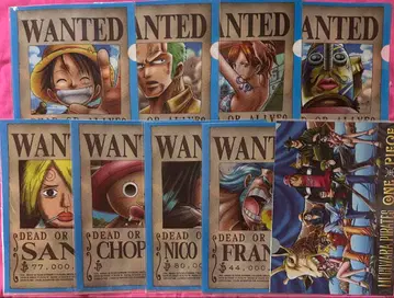 원피스 클리어 파일 로손 한정판 수배서 클리어 파일 & 포스터 세트