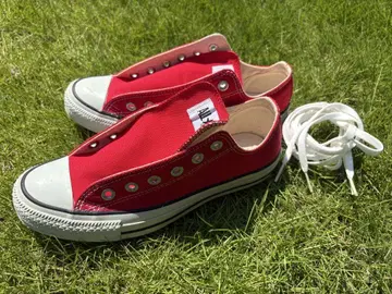 CONVERSE ALL STAR 레드 스니커즈 (미사용) 24.5cm
