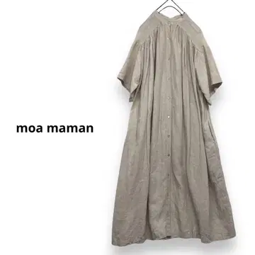 moa maman 린넨 원피스 개더 원피스 린넨 100%