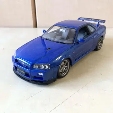 AUTO ART 1/18 R34 GT-R V 스펙 II 베이 사이드 블루