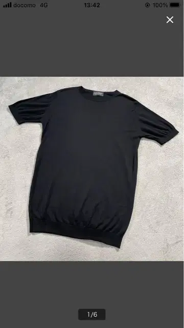 [ 새상품급 ] JOHN SMEDLEY 존스메들리 반팔 니트 블랙 S