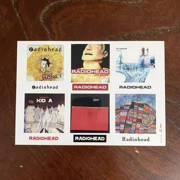 레어 Radiohead 앨범 스티커 라디오 헤드 스티커