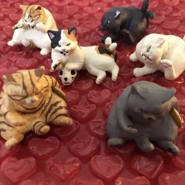 백악기 고양이 고양이 피규어