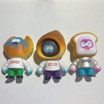 PAN DEAD 빵 데드 소프트 비닐 피규어 3개 세트 가챠가챠