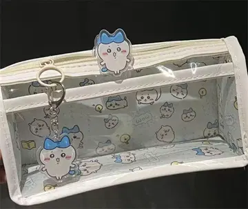 파란 치이카와 이중 투명 펜 케이스 대용량 학생 문구 4세트