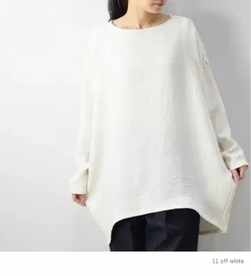 mizuiroind 2023 SS 보트넥 코쿤 풀오버 화이트 계열
