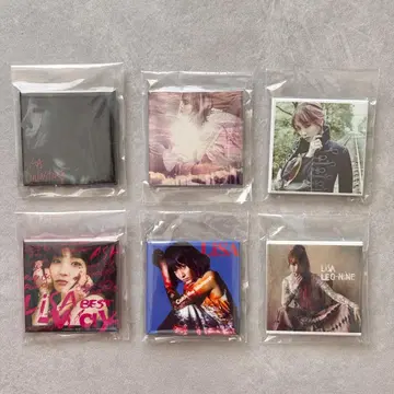 LiSA 공식 라이브 가챠 CD 자켓 캔뱃지 6개