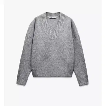 ZARA 자라 소프트 니트 스웨터 라이트 그레이 XS 택 포함