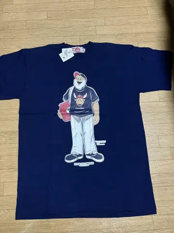 [새상품] 캡틴 산타 반팔 티셔츠 네이비 L 레트로
