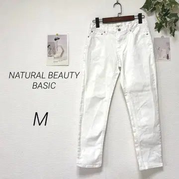 9140-1 내추럴 뷰티 베이직 화이트 데님 팬츠 M
