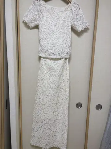 SNIDEL 화이트 레이스 셋업