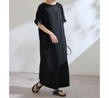 프레임워크 코튼 저지 맥시 원피스 38 블랙 검정 24SS
