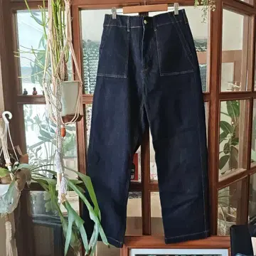 freaks store 다크 블루 하이 웨스트 와이드 레그 데님 XL