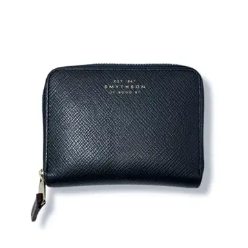 스페인산 SMYTHSON 스마이슨 파나마 가죽 코인 케이스 네이비