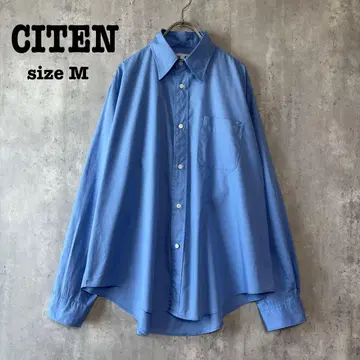 CITEN 시텐 스탠다드 셔츠 유니섹스 블루 M 코튼