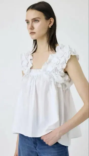 moussy SHOULDER FRILLS 상의