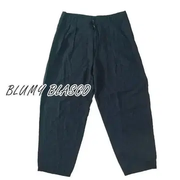 BLUMY BLASCO 남성용 린넨 100% 팬츠 네이비 와이드 팬츠