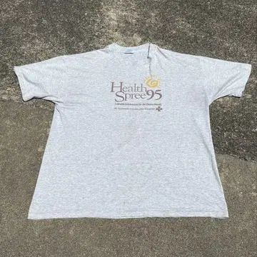 80s Hanes 빈티지 티셔츠 XL Health Spree 95