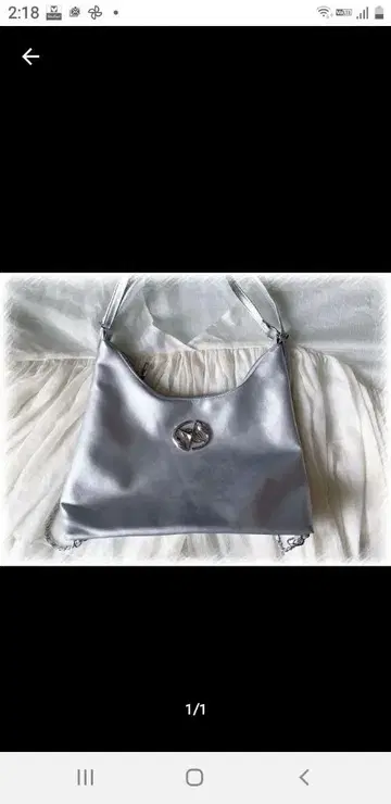 SHEIN 숄더백 토트백 백팩 실버 2way