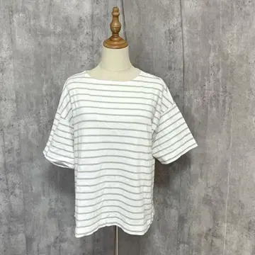 무인양품 오버 사이즈 보더 심플 티셔츠 캐주얼 깔끔