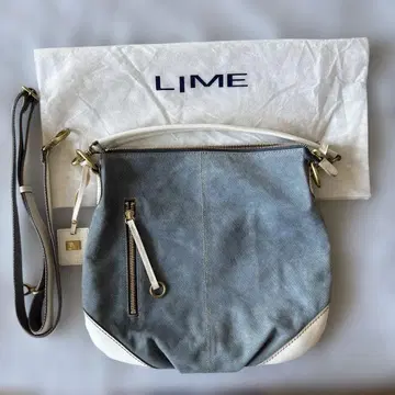 LIME 스웨이드 블루 그레이 숄더백