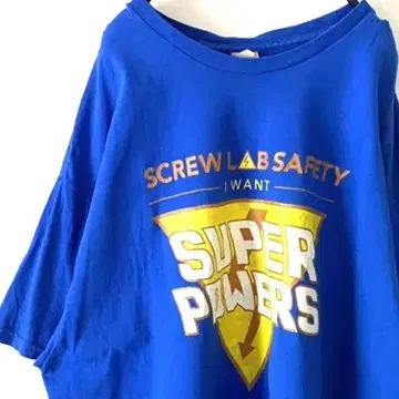 델타 SUPER POWERS 티셔츠 XL 블루 구제 의류