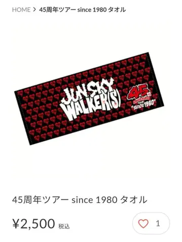 JUN SKY WALKER(S) 준 스카이 워커즈 45주년 타월