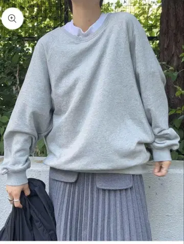 A.subjjject 포켓 부착 이지 맨투맨 그레이