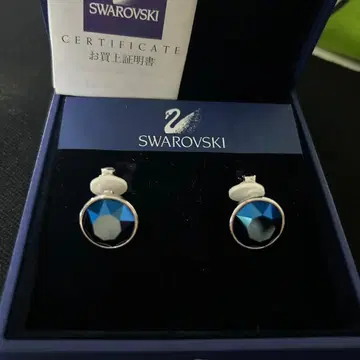 [ 새상품급 ] 스와로브스키 귀걸이 블루 크리스탈 0724003