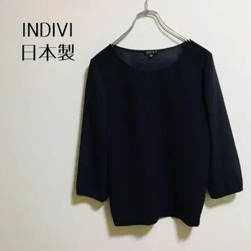 [ INDIVI 인디비 ] 상의 블랙 시어 소매 일본제 월드
