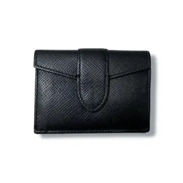 이탈리아제 SMYTHSON 스미슨 파나마 블랙 가죽 3단 폴더형 지갑