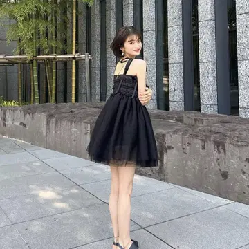 Bibiy 튤 미니 원피스