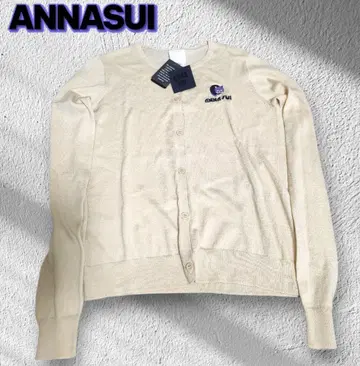 택 포함 미사용 ANNA SUI 자수 얇은 소재 긴팔 가디건
