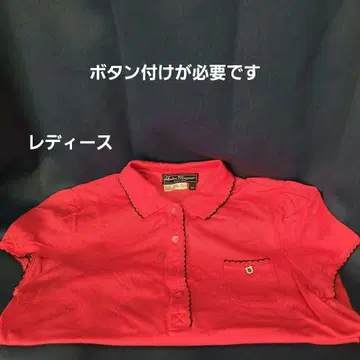 Salvatore Ferragamo 빨간색 피케 셔츠 XS