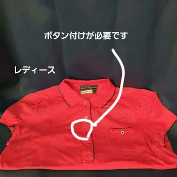 Salvatore Ferragamo 빨간색 피케 셔츠 XS