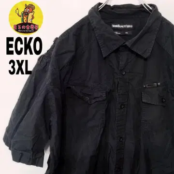 미국 구제 의류 ECKO UNLDT 반팔 버튼 셔츠 3XL 블랙