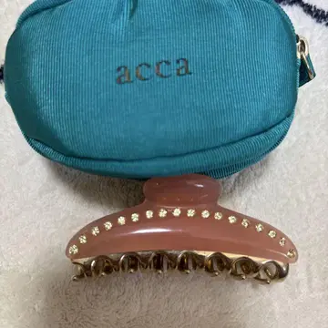 아acca ACCA 헤어 클립 핑크 골드 M