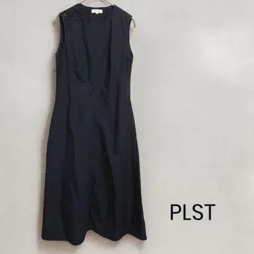 PLST 플라스테 슬리브리스 원피스 롱 네이비 M