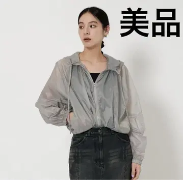 BEAUTY&YOUTH 나일론 숏 후디 시어 아우터
