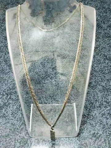 고파동 초합금 GII-white 목걸이 50cm 재질 불명