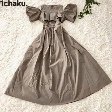 1chaku. 볼륨 프릴 원피스 오프숄더 이치