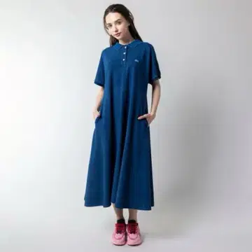 인디고 카노코 폴로 드레스 원피스 라코스테